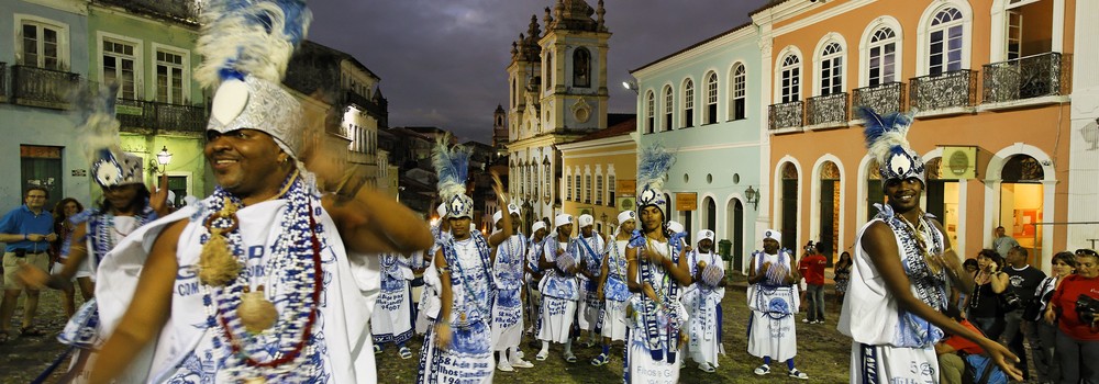 Salvador de Bahia carnival goes late into the night. 