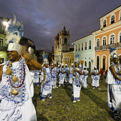 Salvador de Bahia carnival goes late into the night.