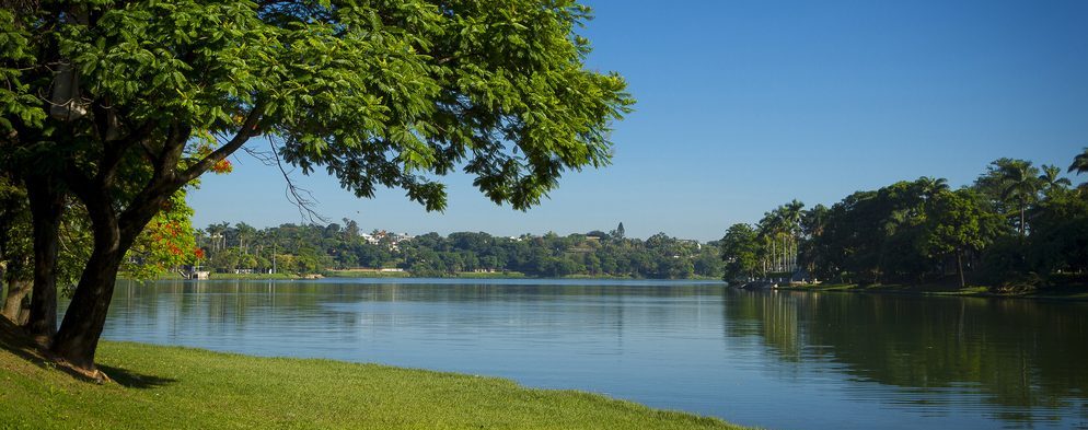 Scenic view of lake Pampulha in Belo Horizonte.