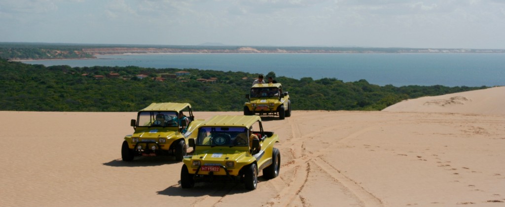 Buggies parked on top of a dune near Natal.