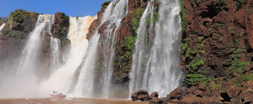 Rocky cascades at Iguazu. 