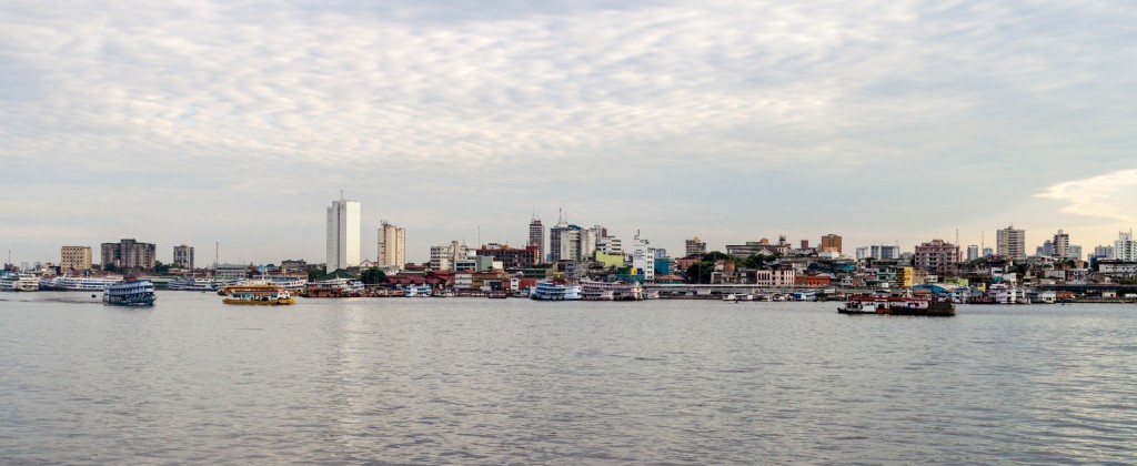 A view of Manaus from the river. 