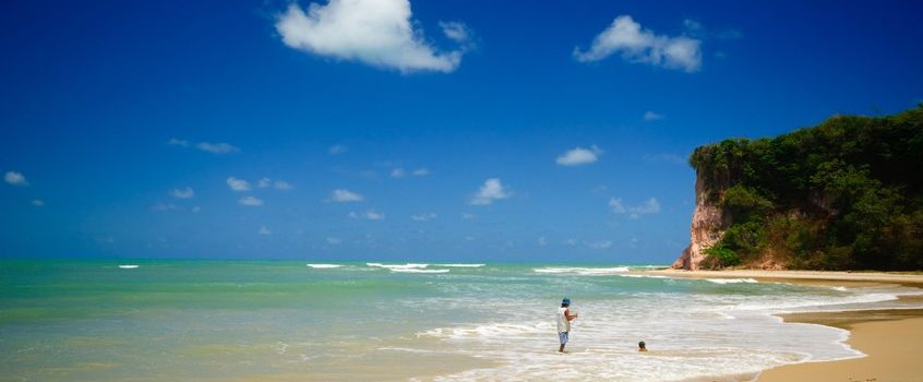 A sunny beach on the Nordeste of Brazil. 