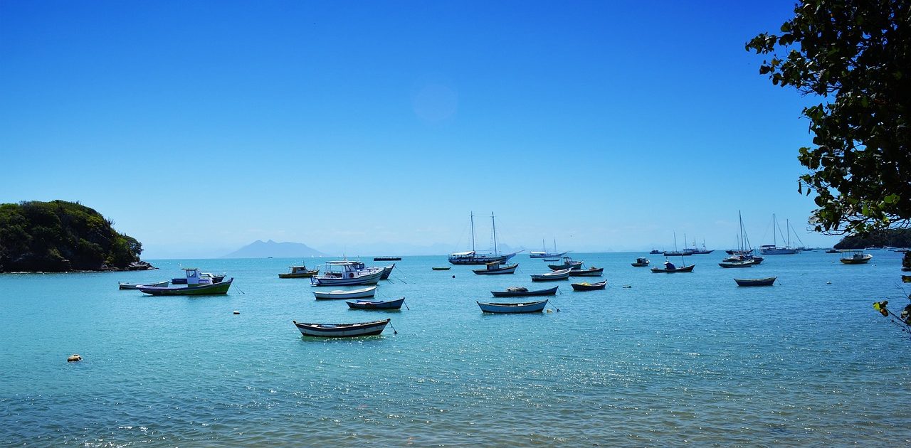 Crystal clear waters and little boats in Buzios.