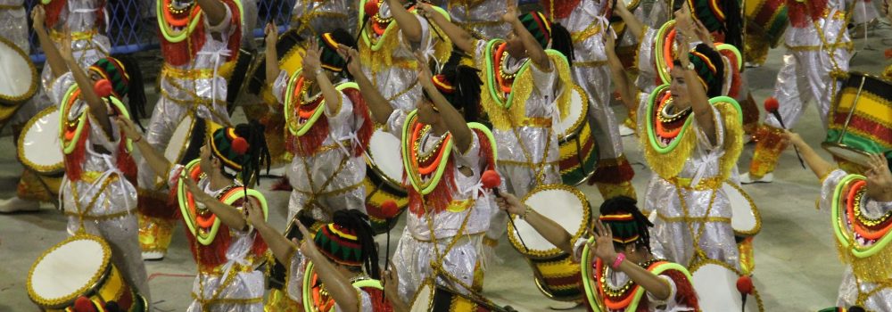 Samba schools at the carnival of Rio de Janeiro. 