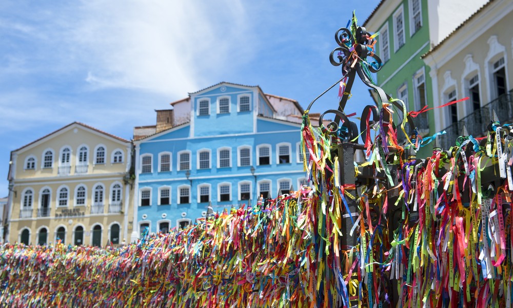 Colourful ribbons in Salvador. 