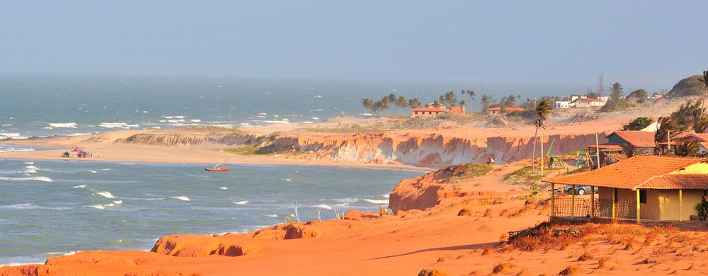 A view from the cliffs at Canoa Quebrada in the Northeast of Brazil.