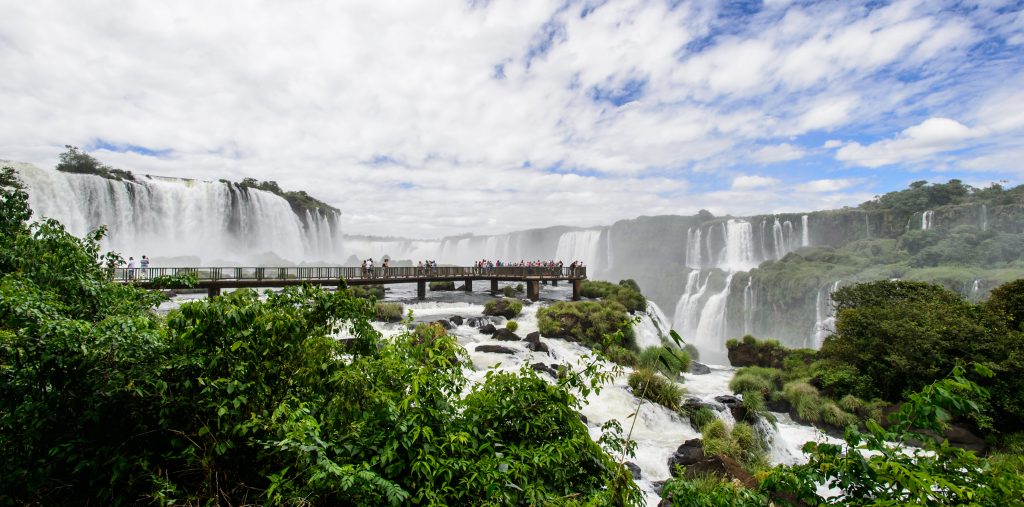 One of the walkways at Iguaçu from which you can see the falls. 