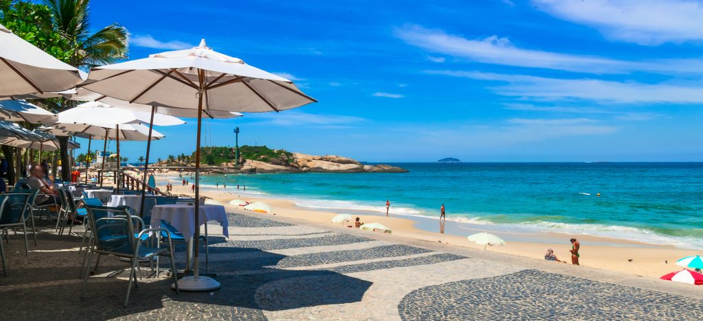 Arpoador beach in Rio de Janeiro. 