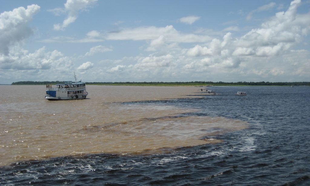 "The mysterious encounter of the waters" that form the Amazon river.