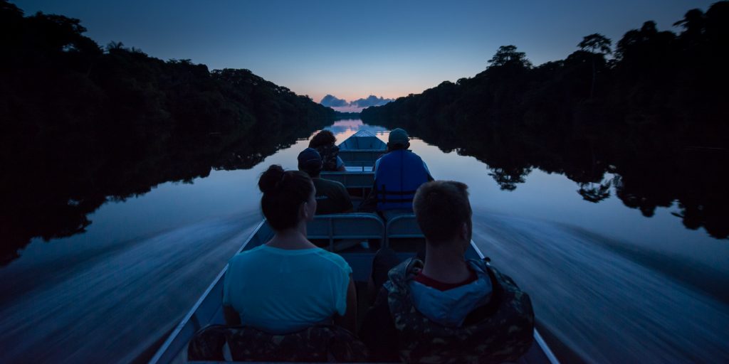 One of the nightime boat trips that you will take on the river. 