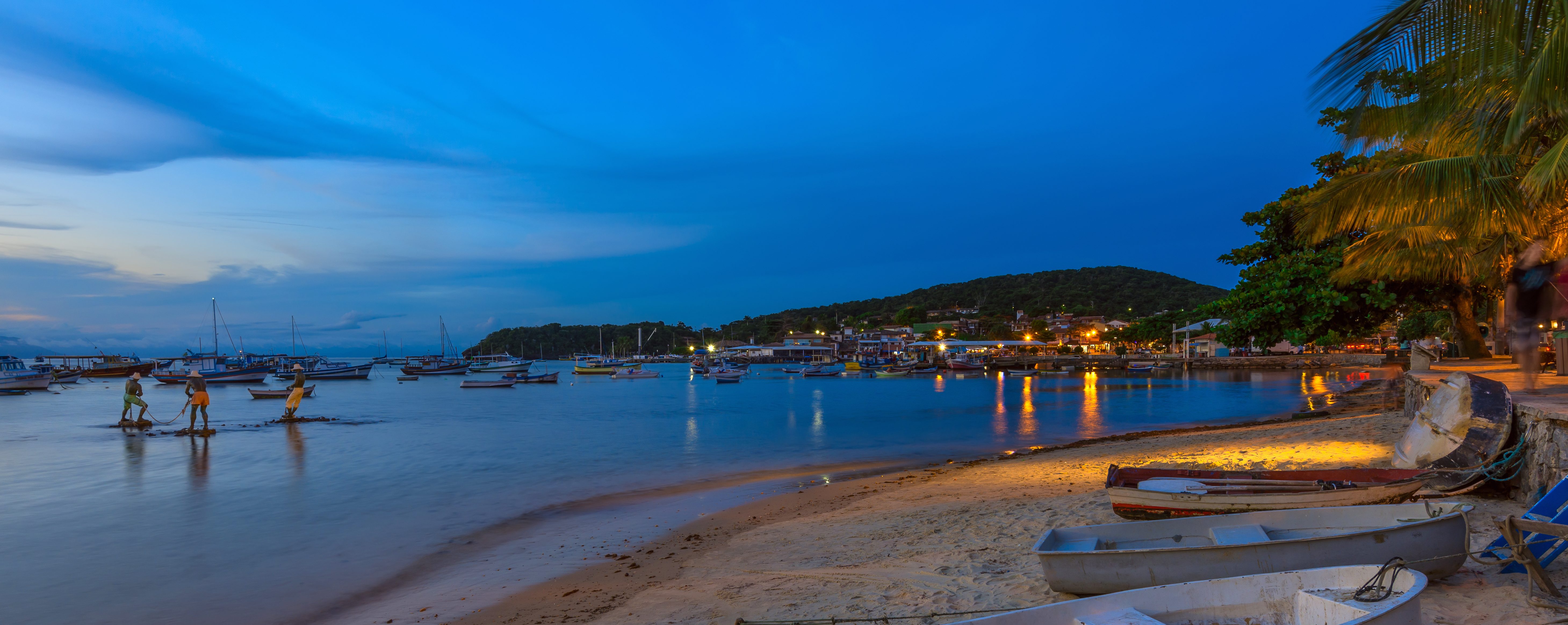 One of Rio`s surrounding towns at dusk. 