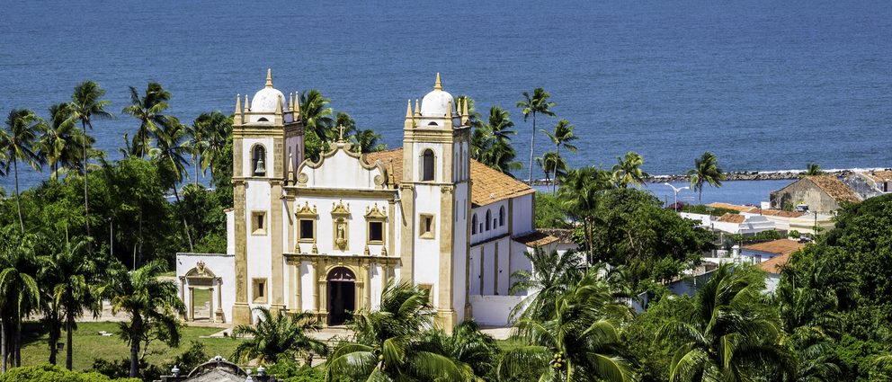 Church on the waters edge in Olinda. 