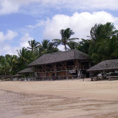 A hut on the beach at Moro de São Paulo in Bahia.