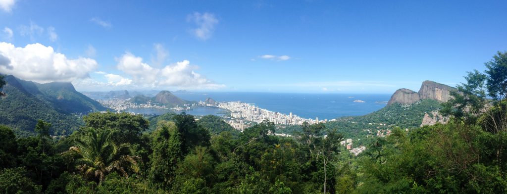 Looking out over Rio de Janeiro from Tijuca forest. 