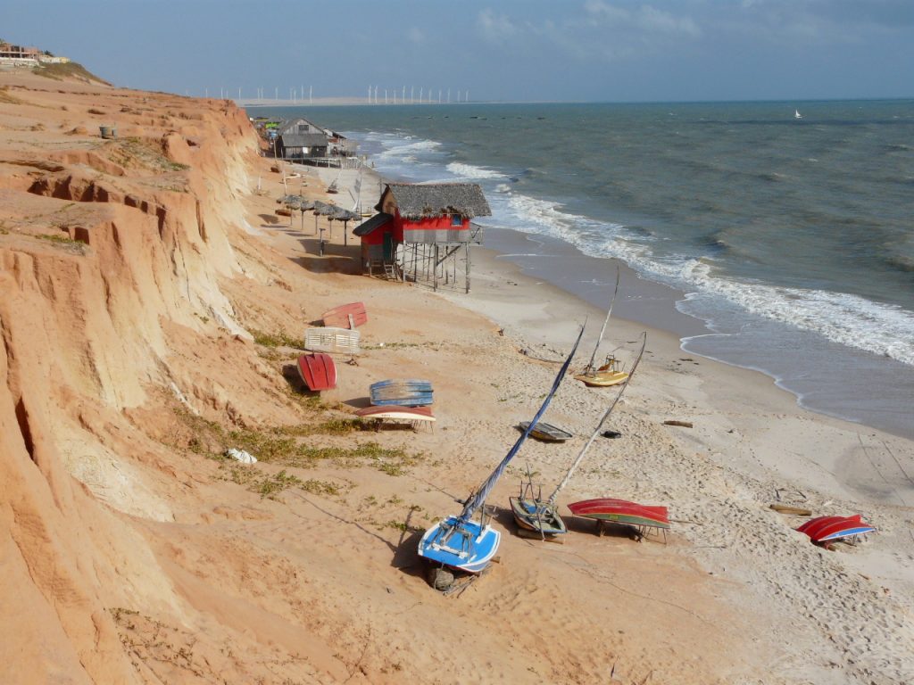 Canoa Quebrada on a windy day.