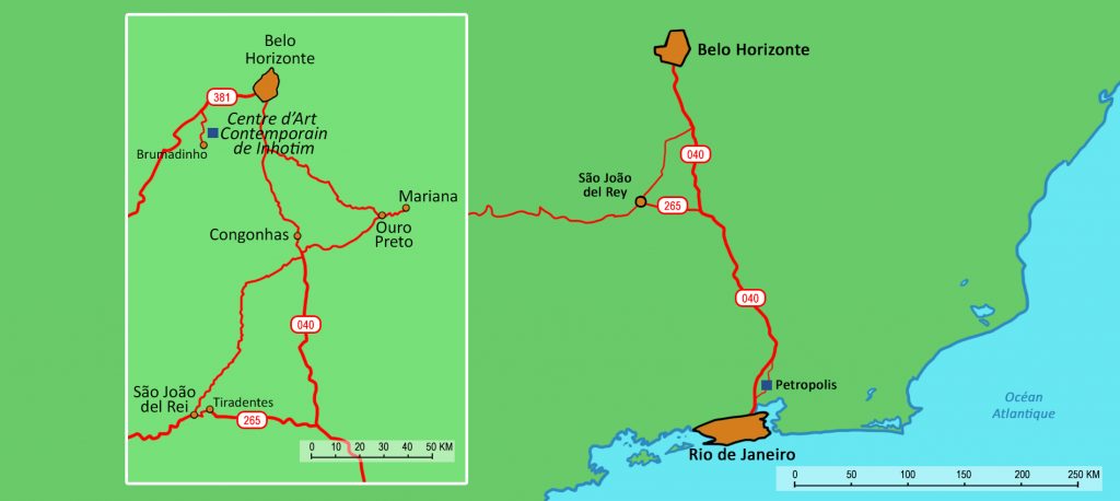 Map showing Belo Horizonte.