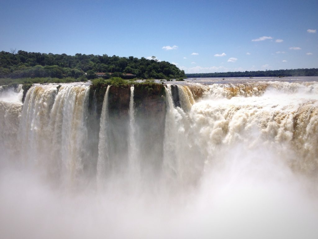 The extraordinary explosion of water at Iguazu. 