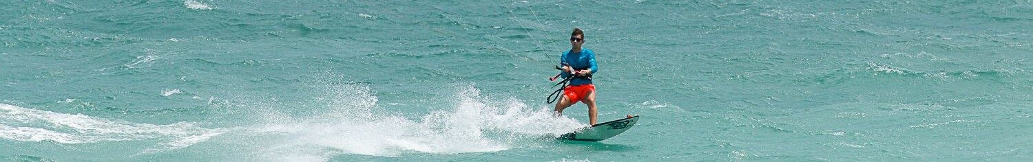 A panoramic shot of Kitesurfer at Fortaleza spot.