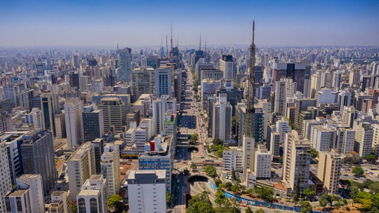 The city of Sao Paulo in Brazil 