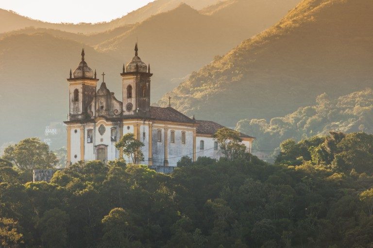 Minas Gerais church in the forest.