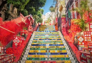 The Selaron stairs in Rio de Janeiro 