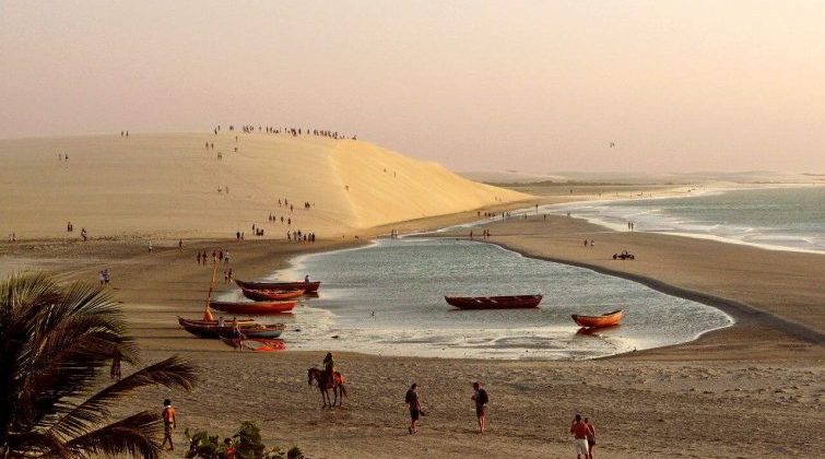 The sunset on the dune of Jericoacoara