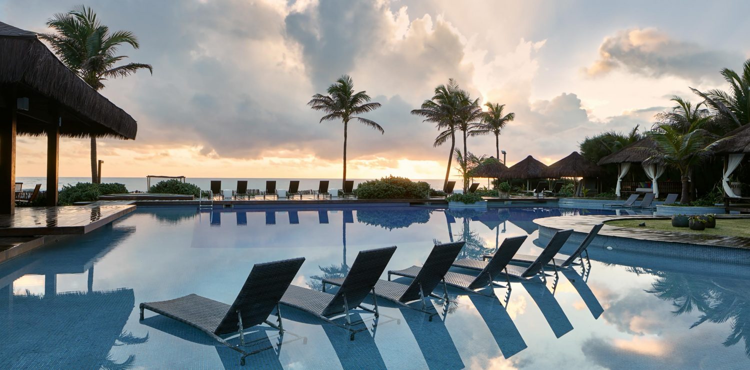 The Zorah Beach Hotel at sunset