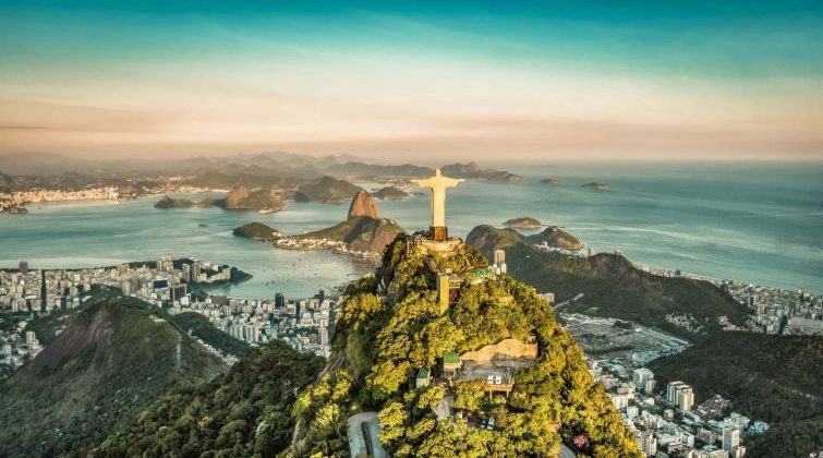 A panorama of the Rio de Janeiro's bay