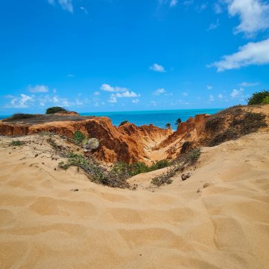 The montains of Canoa Quebrada in Ceara Brazil